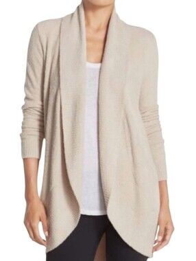 Barefoot Dreams Tan Cozy Chic Lite Soft Circle Cardigan Sweater Size M